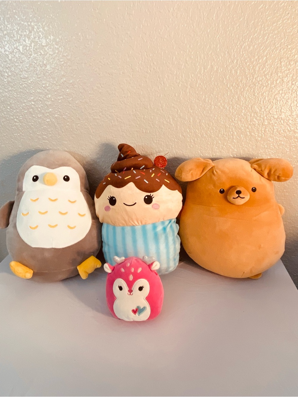 Plush Cupcake Character Stuffed Animal - Pink & Blue